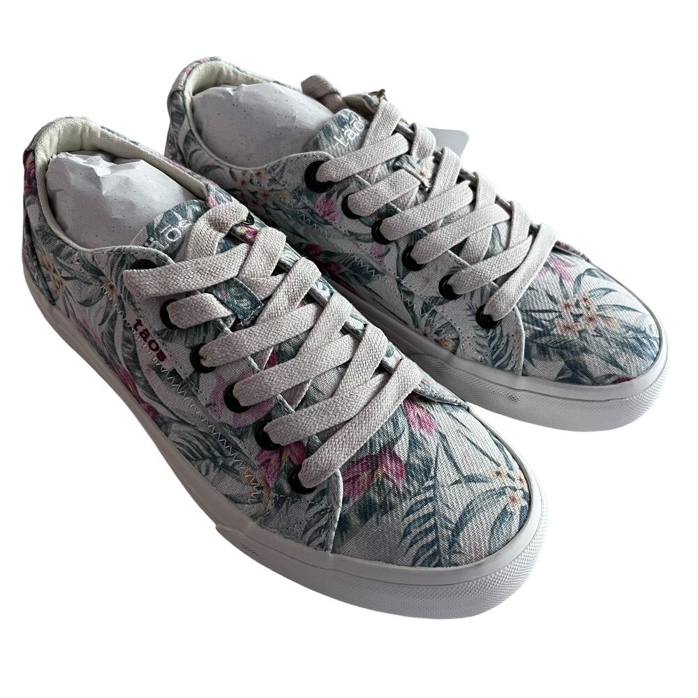 Taos Plim Soul Tropical Print Canvas Sneaker Size 6 NWB Arch Support Comfort